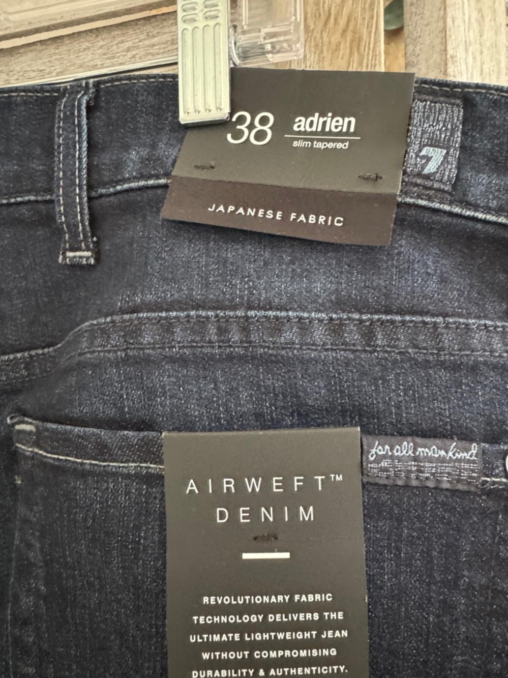 159. 7 for all mankind Mens Adrien slim tampered Jeans NWT - Picture 7 of 9